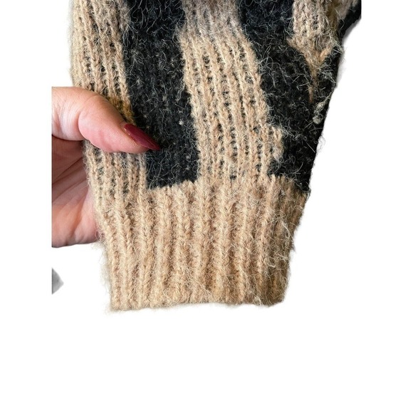 Vero Moda Zelma Coatigan Cardigan Super Soft Long Length Pockets Large Tan Black - Picture 4 of 10